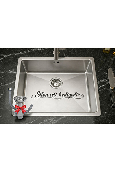 SİNKON 40×50 Cm ( 1.00 Mm) Paslanmaz Çelik Mutfak Eviyesi. Tezgah Altı Evye. ...