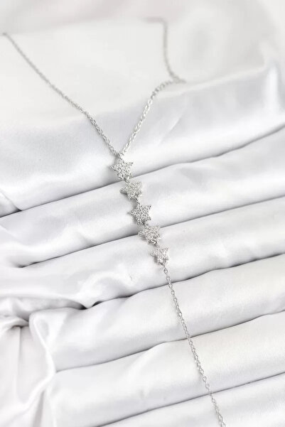 Skygo قلادة نجمة موديل Y من الفولاذ 316L باللون الفضي - TJ-BKO10661