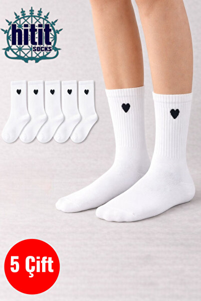 Hitit Socks Unisex 5 Çift Premium Kalite Yüksek Pamuklu Kolej Çorap