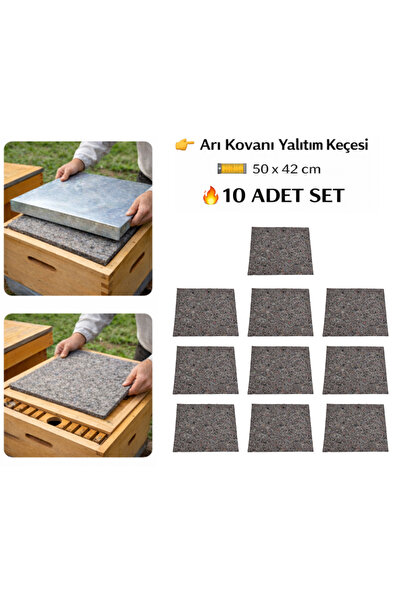 keçecimemett ARI KOVANI İÇİN YALITIM KEÇESİ 50x42 ölçüsünde 10 adet (4-6 mm k...