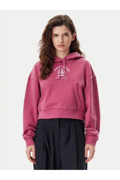 Tommy Hilfiger BLUZA Z KAPTUREM TJW BXY CRP VARSITY CREST