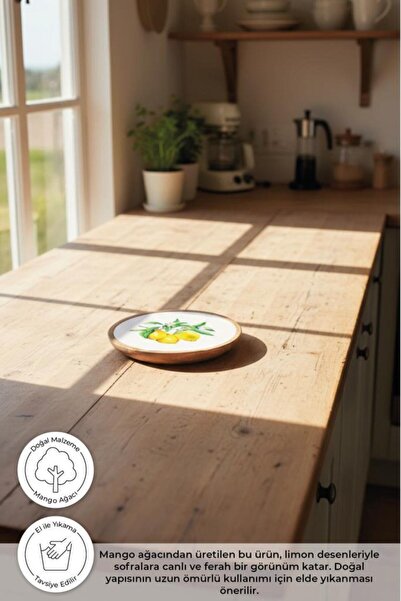 Bambum كانغورا - صينية مستديرة صغيرة من خشب المانجو للّيمون