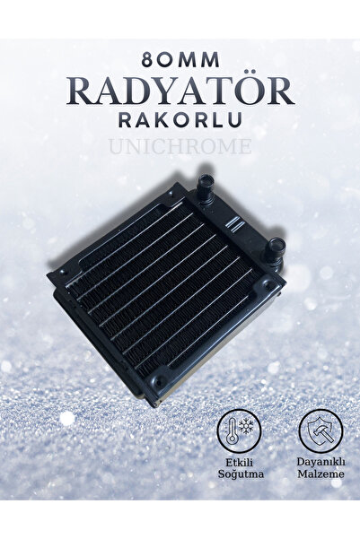 Unichrome 80mm Alüminyum Cpu Su Soğutma Radyatörü