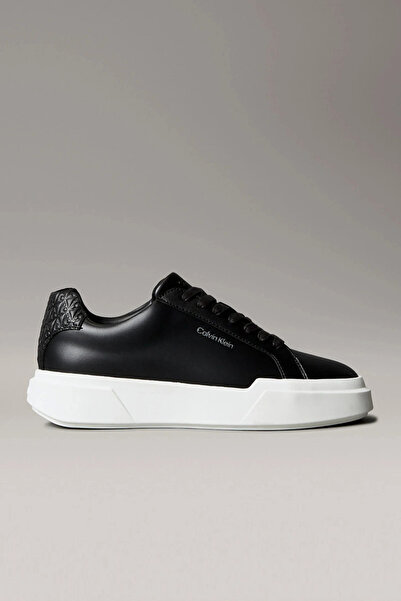 Calvin Klein Chunky Cups Bağcıklı Deri Tamamı Baskılı Kadın Siyah Sneaker YW0...