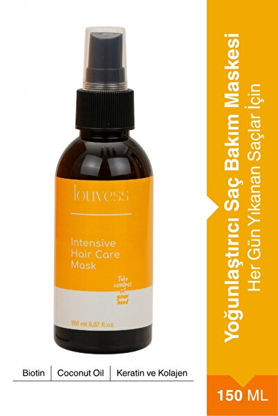 Louvess Yoğun Saç Bakım Maskesi (Biotin - Keratin ve Kolajen - Hindistan Cevi...