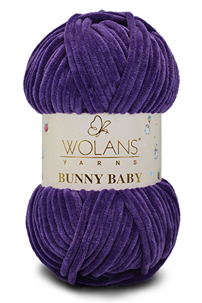 WOLANS 416 Purple Knitted Velvet - Soft Baby Toy String, Κουβέρτα με μοτίβο κ...