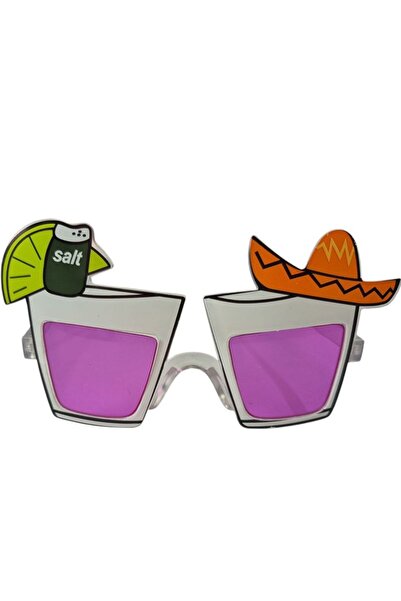 partidolu نظارات حفلات تيكيلا هاواي زجاجية بلون وردي غامق