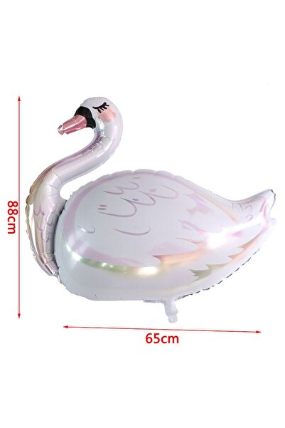 partidolu بالون فويل على شكل بجعة بيضاء اللون 88x65 سم 1 قطعة هاوايان