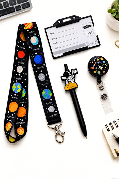 excarpin Σετ πέντε τεμαχίων με θέμα το διάστημα Galaxy - Κορδόνι λαιμού, στυλ...