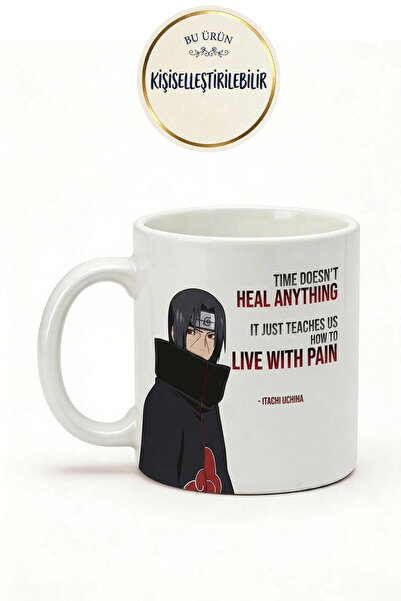 DeseneBak Itachi Uchiha Baskılı Seramik Hediye Kupa Bardak Kişiye Özel Kişise...