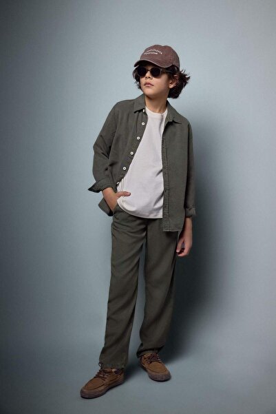 DeFacto Панталони от тенсел с прав крачол за момчета G5009A826SP