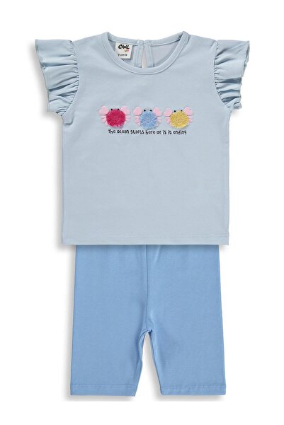 Civil Baby Renkli Nakışlar 6-18 Ay Takım - Mavi