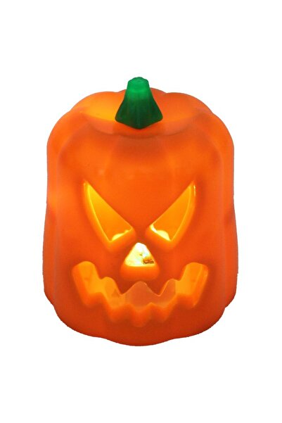 partidolu 1 Adet Cadılar Bayramı Işıklı Balkabağı Gülen Yüz Pilli Led Dekor M...