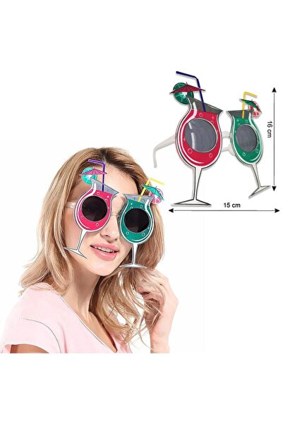 partidolu نظارات الحفلات على شكل كأس كوكتيل كوكتيل قطعة واحدة من هاواي ريترو