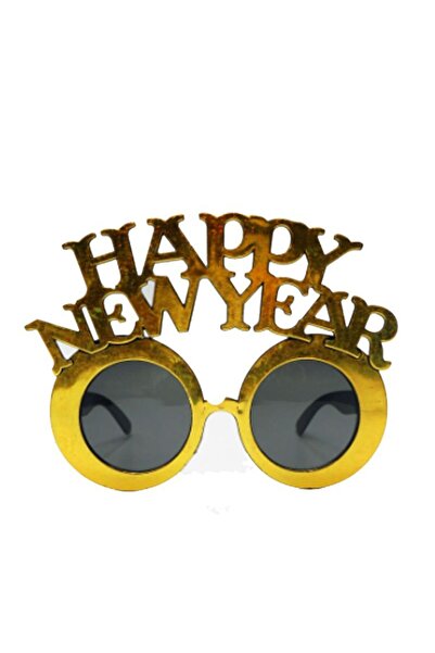 partidolu نظارة رأس السنة الجديدة الزجاجية باللون الذهبي 1 قطعة