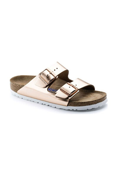 Birkenstock Χρυσές γυναικείες παντόφλες Arizona952091