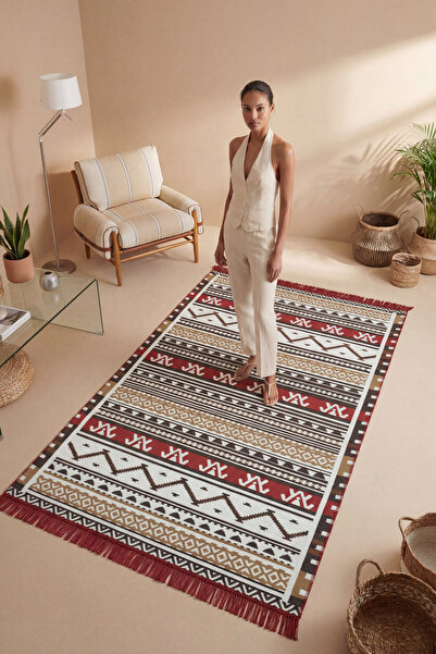 Cool Halı Covor Kilim colorat minunat, țesut față-verso, lavabil la mașină, e...