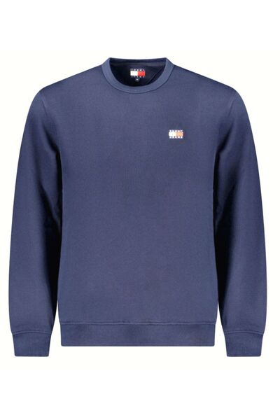 Tommy Hilfiger Bluza pentru bărbați, albastru, 100% bumbac, logo brodat, stil...