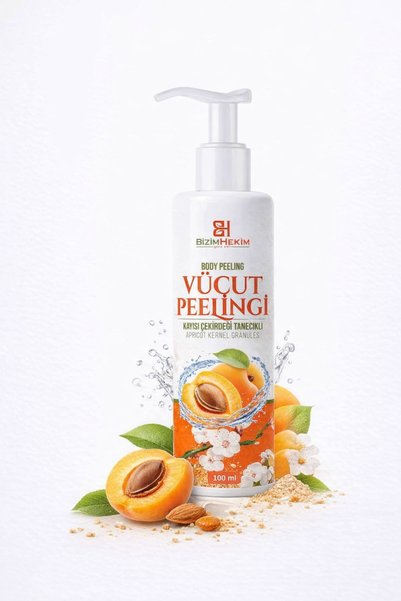 BİZİMHEKİM ŞİFA EVİ Bizimhekim Apricot Seed Granulated Body Peeling Skin Care Scrub 100 ml