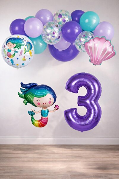 Patladı Gitti 3 Year Old Mermaid Themed Birthday Party Celebration Set Concept 2
