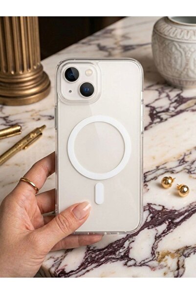 Powerfox Iphone 13 Uyumlu Gerçek Magsafe Özellikli Sert Şeffaf Kılıf