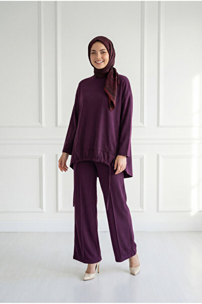 MİHRA STORE Σετ Πικέ με Παντελόνι με Έξι Κορδόνια Aygün-NL569.1 Βουργουνδί