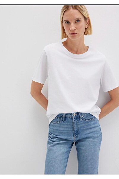 MONARCHMODA Γυναικείο T-shirt (PREMIUM ΛΕΥΚΟ ΚΟΝΤΟΜΑΝΙΚΟ T-SHIRT ΚΑΝΟΝΙΚΗΣ ΕΦ...