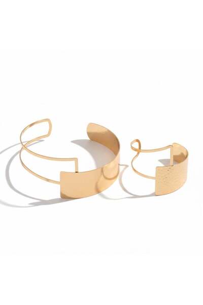 Pursehuit Set colier și brățară choker, auriu, texturat, Jousia C19