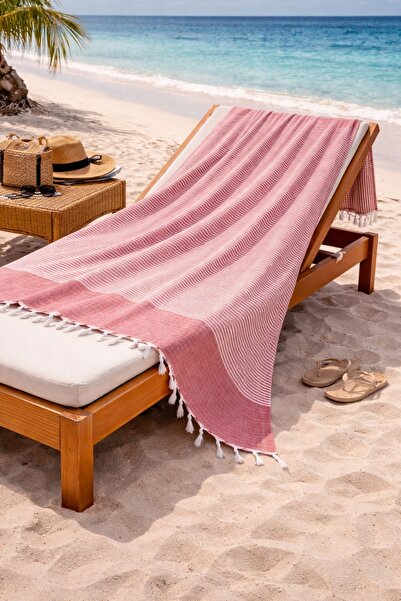 LUNGA VİTA Πετσέτα παραλίας hürrem 100% βαμβάκι, μεγάλου μεγέθους 90x170, πετ...