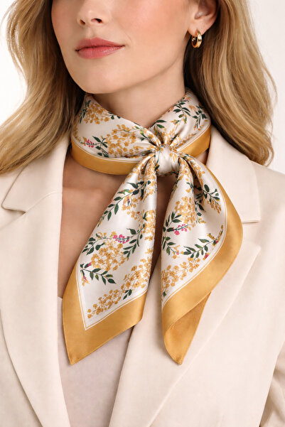 Rupen Kraft باندانا ساتان 45×50 سم، وشاح ساتان، إكسسوار حقيبة ساتان، باندانا ...