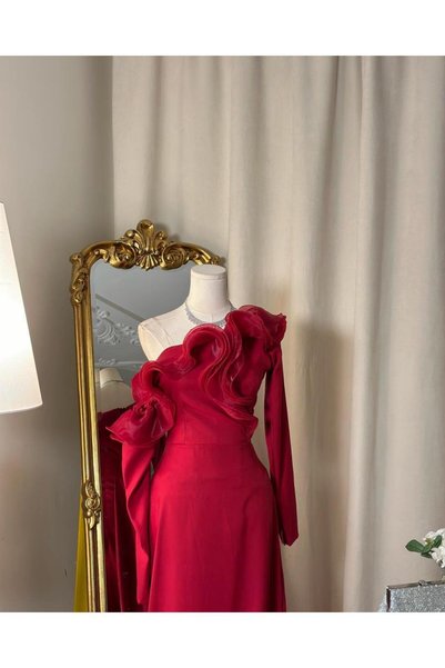 vanus fashion فستان سهرة طويل 4892 (لونين)