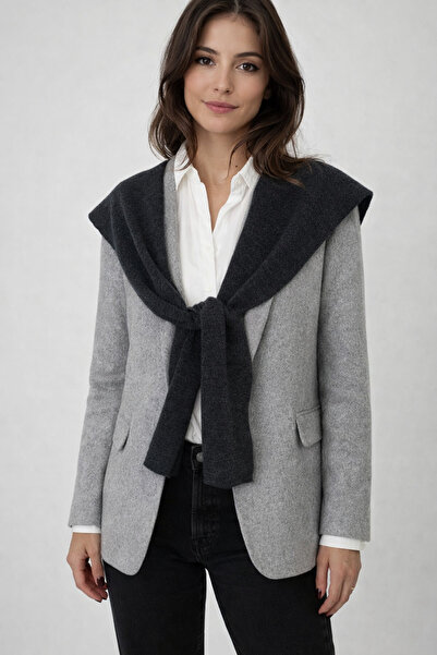 Sebir Moda Μονόχρωμο πλεκτό ακρυλικό σάλι γραφείου καθημερινής χρήσης