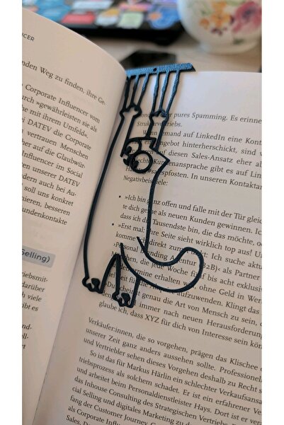 SORA DESIGN Sevimli Kedi Kitap Ayracı – Dekoratif Kitap Tutucu