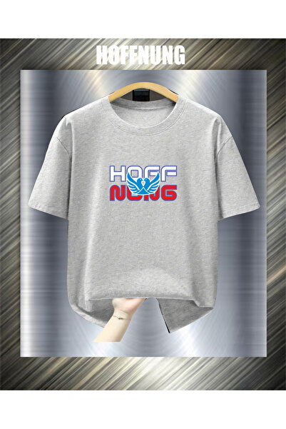 HOFFNUNG Unisex Short Sleeve Round Neck 2Pigeons Printed Solid Color Tshirt