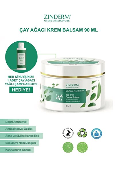 zinderm كريم زيت شجرة الشاي، بلسم 90 مل
