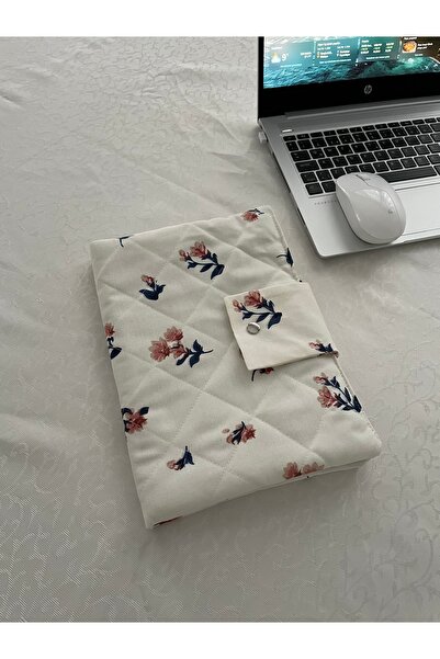 GÖKDAĞ BEDDING Çiçek Desenli Kapitone Tablet Kılıfı Kalem ve Defter Organizer
