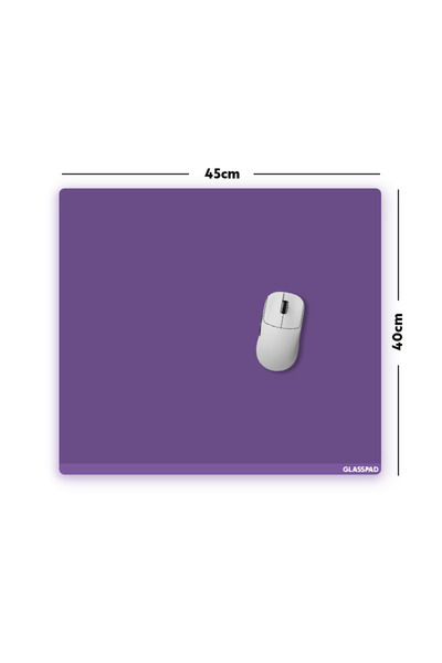 GlassPad Cam Mouse Pad - Lila - Premium Temperli Cam - 45x40 Cm [M]