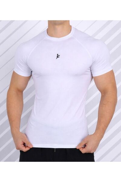 FIGHTR Erkek Compression Spor Tişört Slim Fit Fitness Gym Antrenman Üstü