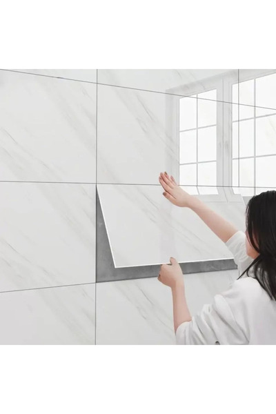 Skygo White Marble Patterned Aluminum Plastic Wall Sticker 60 X 30 cm