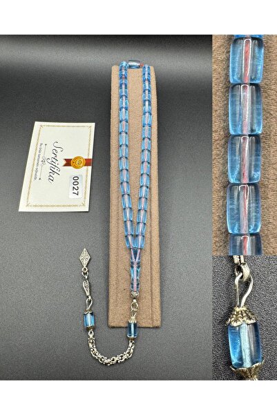 KENAN Ροζάριο από γυαλί αεροπλάνου, μεγάλου μεγέθους, με επενδύσεις.