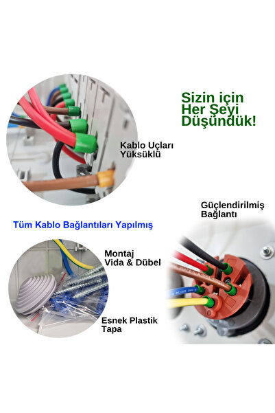 Genel Markalar "Medium All" 7,4kW Monofaze 3X32A Elektrikli Araç Şarj Cihazı Kombinasyon Kutusu Tesla Blue Uyumlu