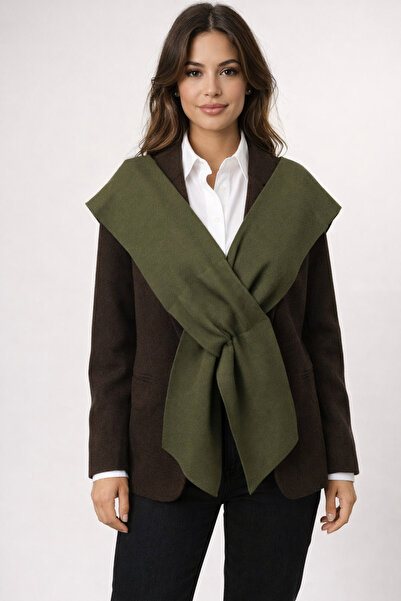 Sebir Moda Single Color Knitwear Acrylic Daily Office Shawl