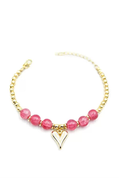 Shop58 سوار القلب المطرز - وردي