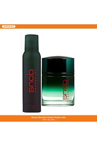 Caffe Borbone Erkek Hediye Parfüm Seti Snob Afterdark EDT 100ml+Deo 150ml Gec...