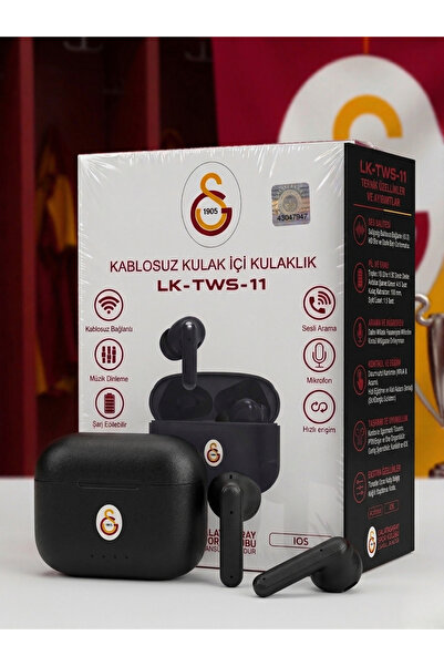 GoSmart Galatasaray Orijinal Lisanslı Gri LK-TWS-11 Bluetooth 5.3 Kablosuz Do...