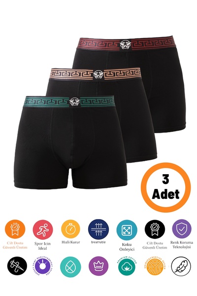 DU&ME Premium Erkek Boxer Pamuklu Likralı, Esnek Yapı, Hediyelik Eşya Klasik ...