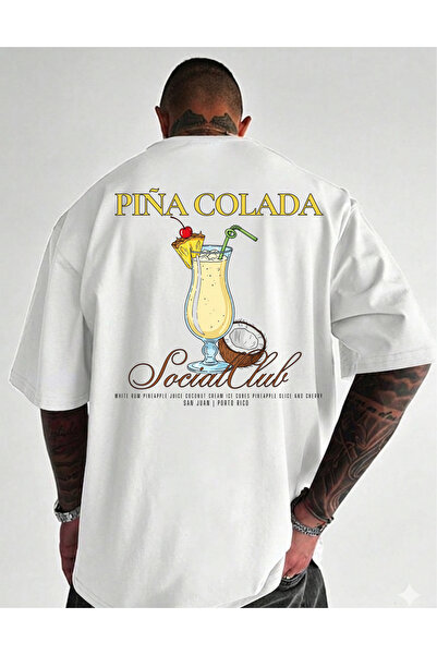 Etoile Studio بينا كولادا - تي شيرت كبير الحجم |   تي شيرت للجنسين |   قص مريح