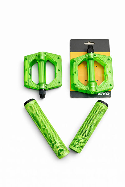 Evo Bisiklet Çivili Platform Pedal ve 17 Cm Bisiklet Direksiyon Çok Renkli El...