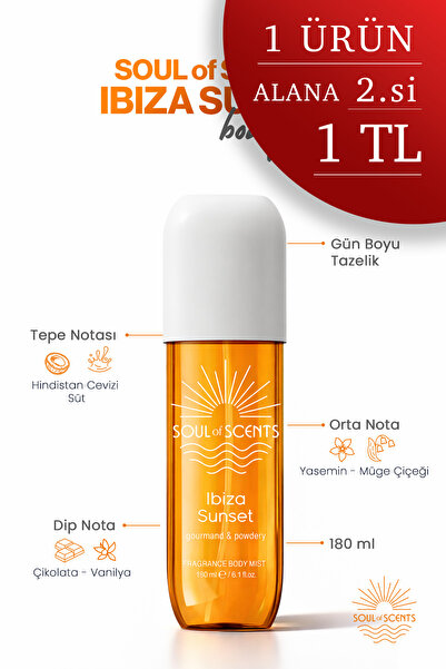 Soul of Scents Ibiza Sunset Gourmand & Powdery Body Mist