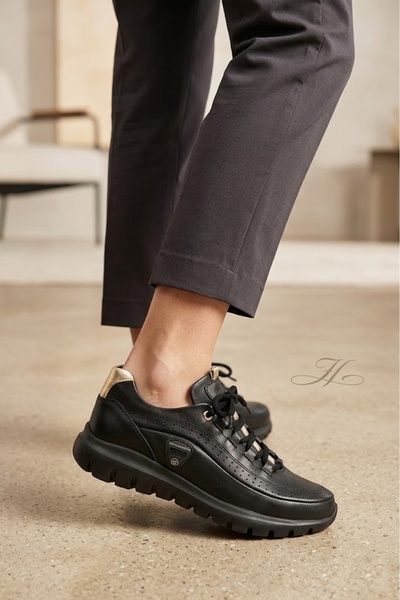 Mammamia Γυναικεία παπούτσια casual από γνήσιο δέρμα / με κορδόνια / καθημερι...